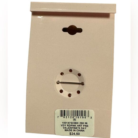 Holiday Lane Gold-Tone Pave Chocolate Heart Box Pin - Picture 3 of 4